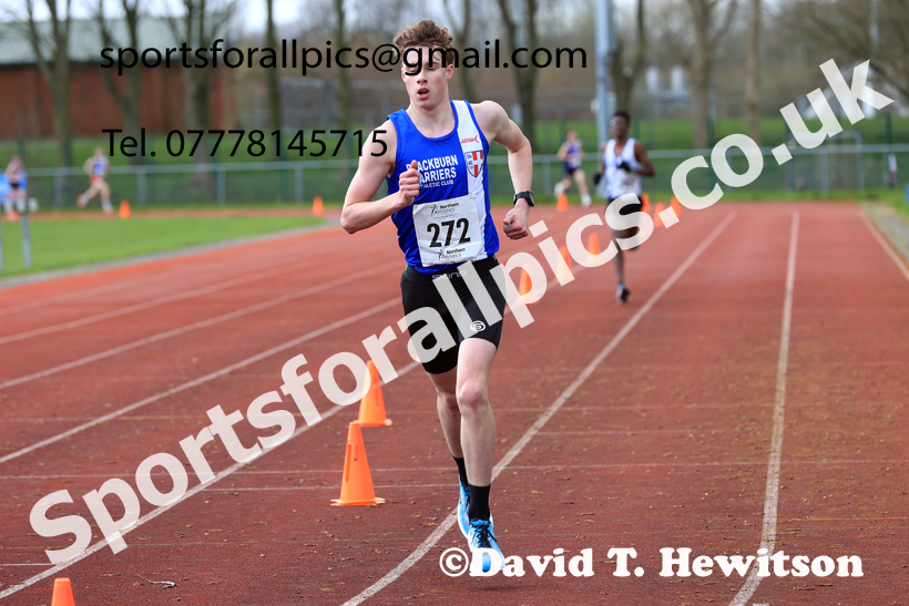 Mens Under-17s Young Athletes 5k, 2026 Northern Mens 12 and Womens 6 Stage Road Relays and Young Athletes 5k, Sheepmount Stadium, Carlisle. Photo: David T. Hewitson/Sports for All Pics